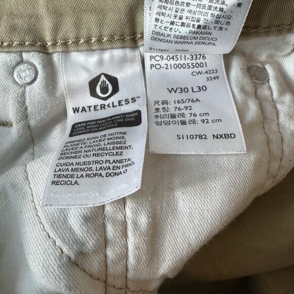 Levis 511 Pants Mens 30x30 Beige/Tan All Seasons Tech Chino - Picture 4 of 11